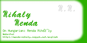 mihaly menda business card